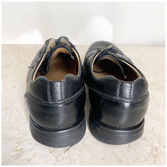 Belvedere Shoes Mens Size 10 Black Pebble Leather Oxford Split Toe Bay Bridge - Picture 6 of 9